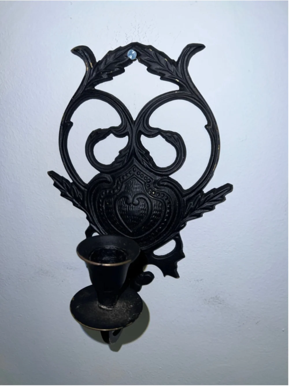 Victorian Gothic Heart Wall Sconce Candle Holder